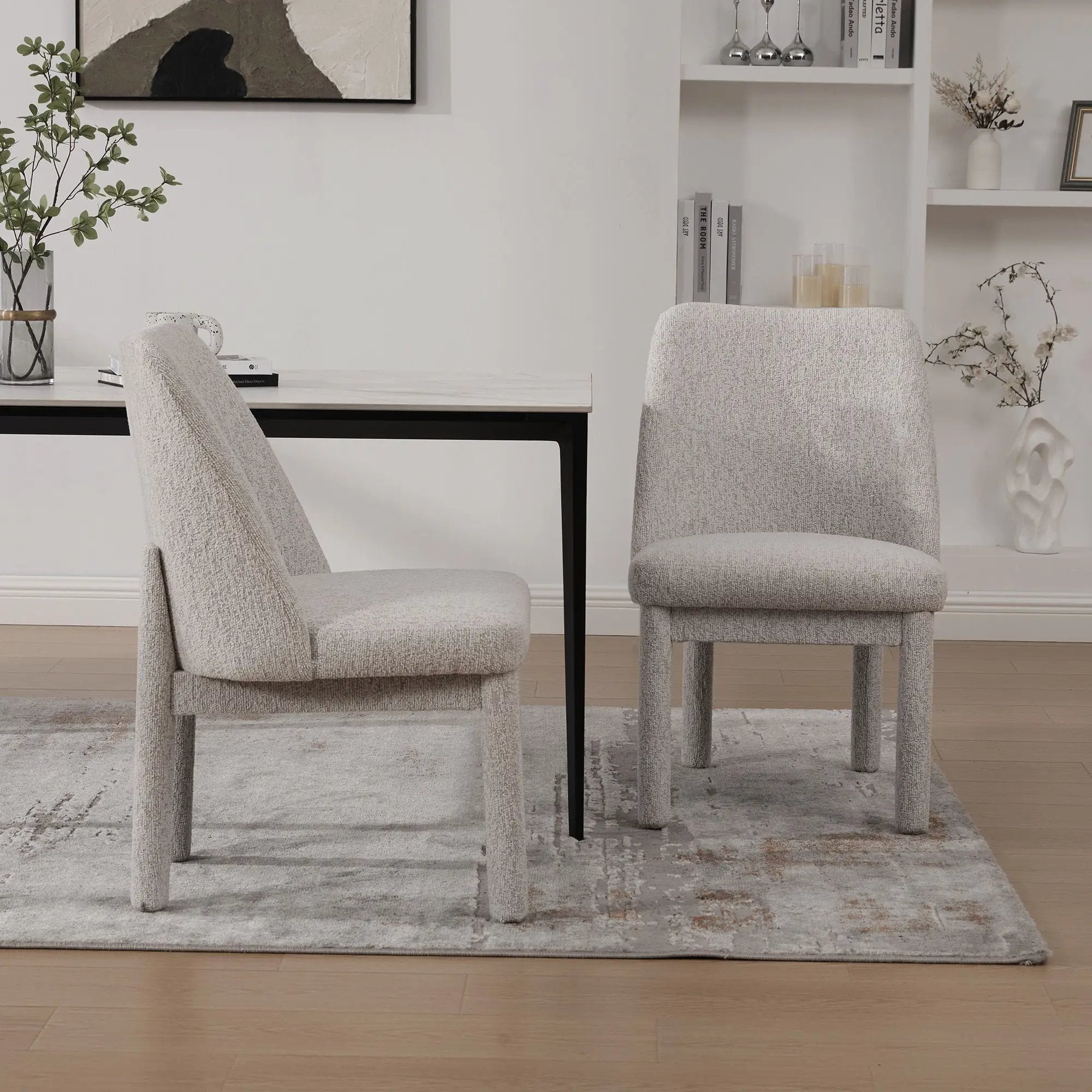 Wide Minimalist Dining Chair