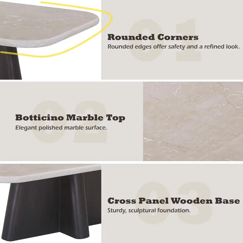 Jacory - Coffee Table With Bottocino Marble Top - Espresso by Unique Piece Furniture