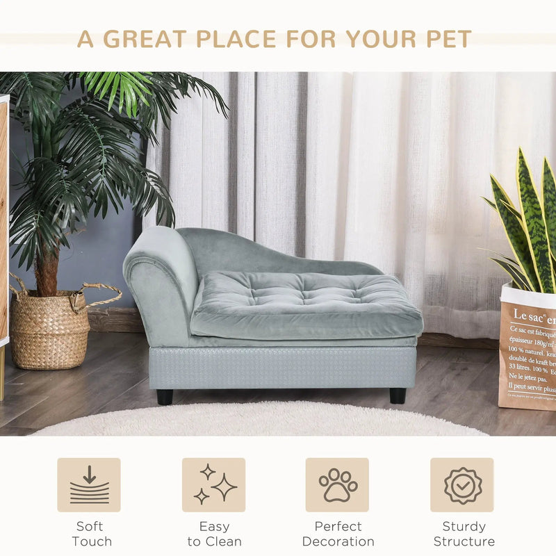 PawHut Luxury Fancy Dog Bed for Small Dogs with Hidden Storage by HouseOfZazla
