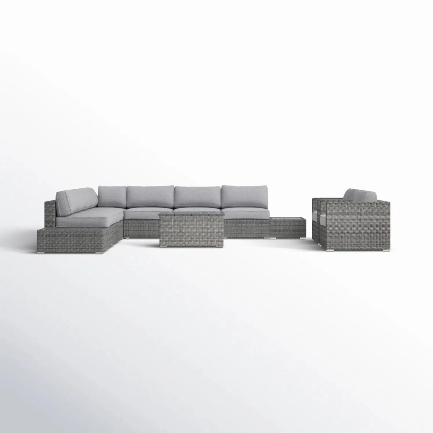 Wicker Sectional Seating Group With Cushions by HouseOfZazla