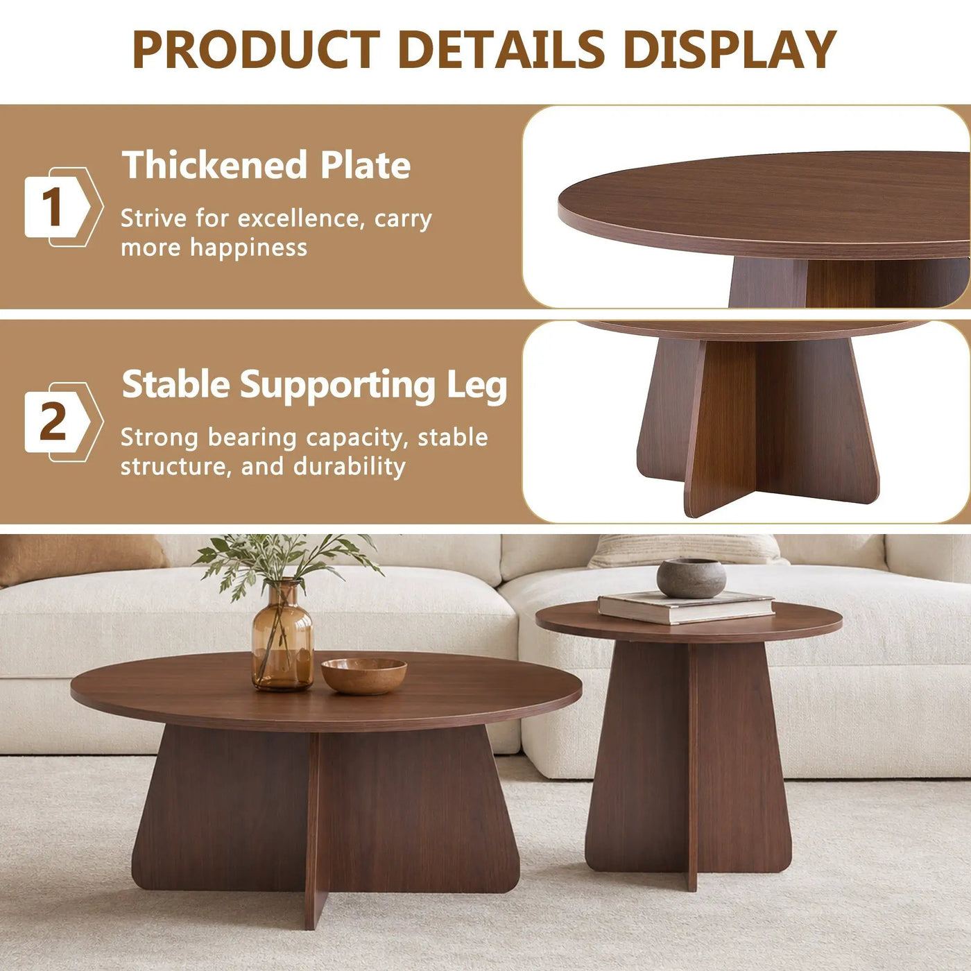 Retro-Style Nesting Coffee Table Set by HouseOfZazla