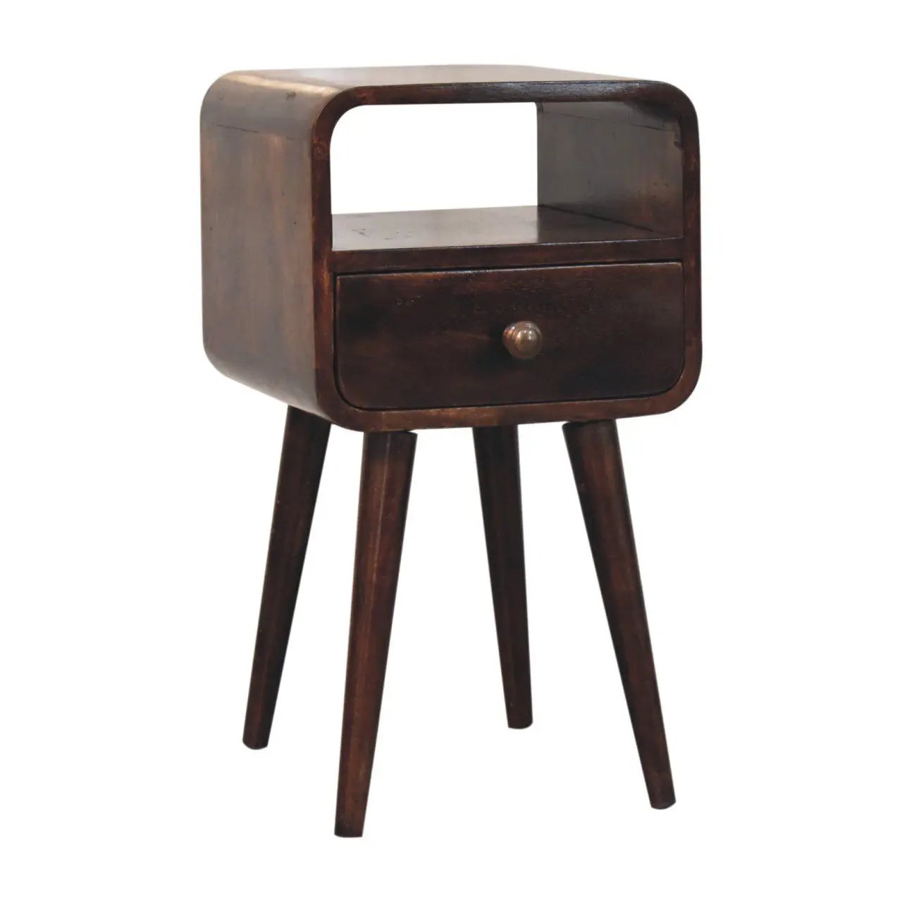 Mini Curve Open Bedside Nightstand by Unique Piece Furniture
