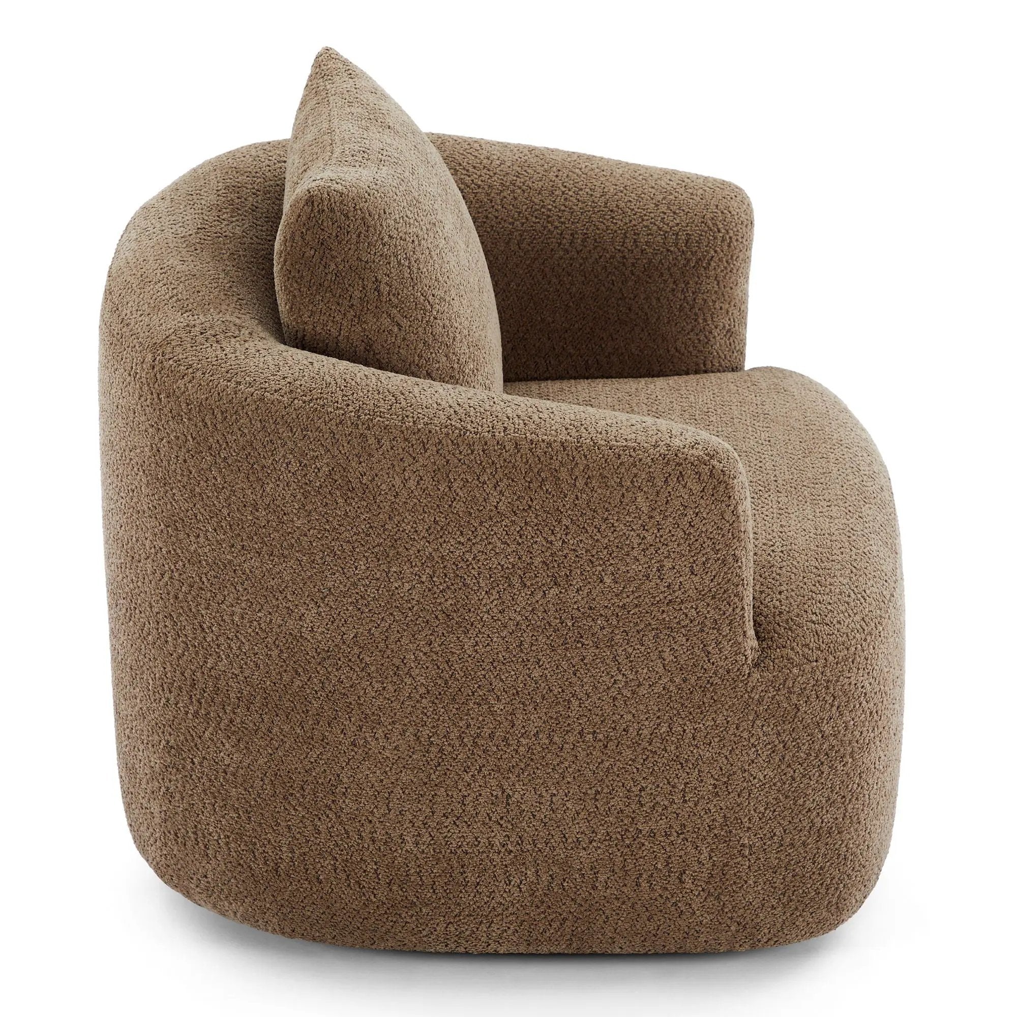 360° Swivel Barrel Sofa Chair With Throw Pillow, Upholstered Accent Chair by HouseOfZazla