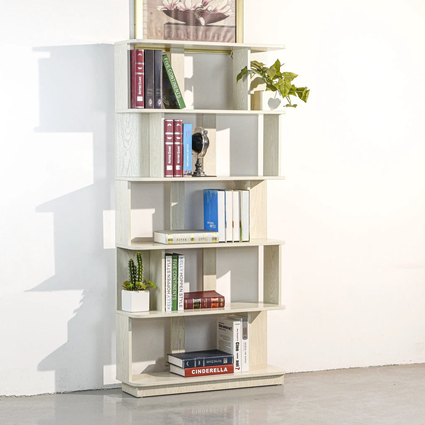 Modern 5 Tier Open Storage Bookcase by HouseOfZazla