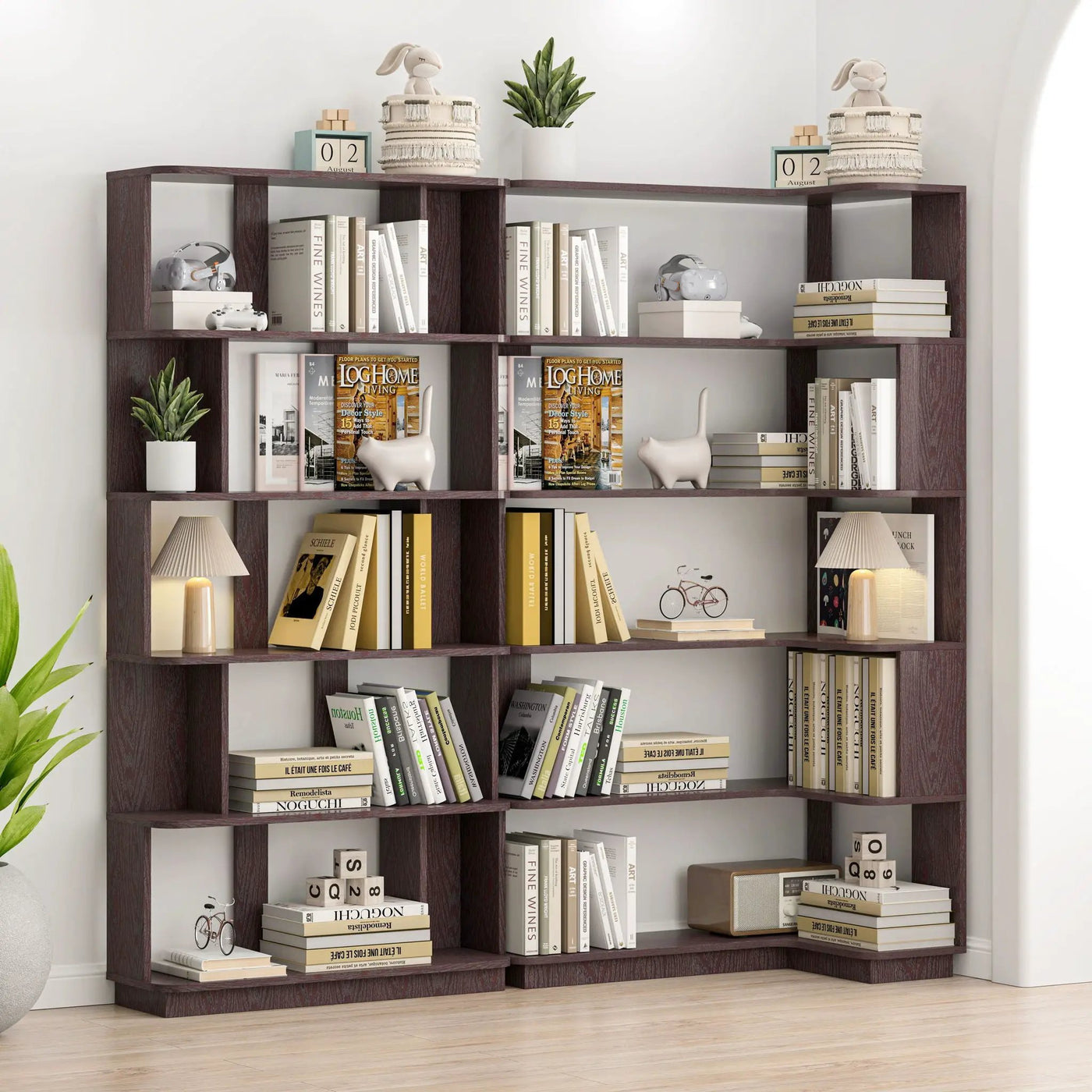 L-Shaped Design Corner Bookshelf by HouseOfZazla