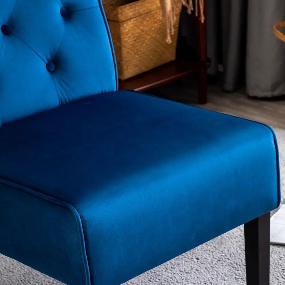 Reese - Living Room Armless Button Tufted Pattern Accent Chair (Set of 2) by HouseOfZazla