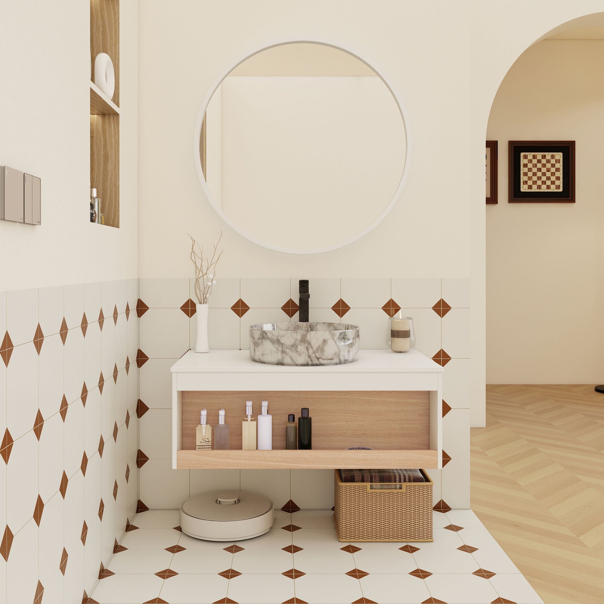 Floating Bathroom Vanity With Vessel Sink by HouseOfZazla