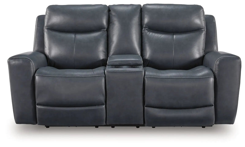 Bexhurst - Power Reclining Loveseat With Console / Adjustable Headrest by Unique Piece Furniture