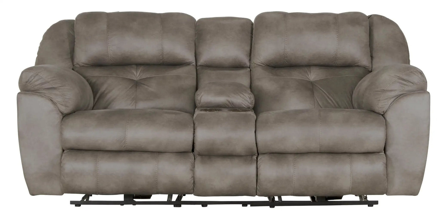 Ferrington - Power Lay Flat Reclining Console Loveseat with Power Adjustable Headrest by Unique Piece Furniture