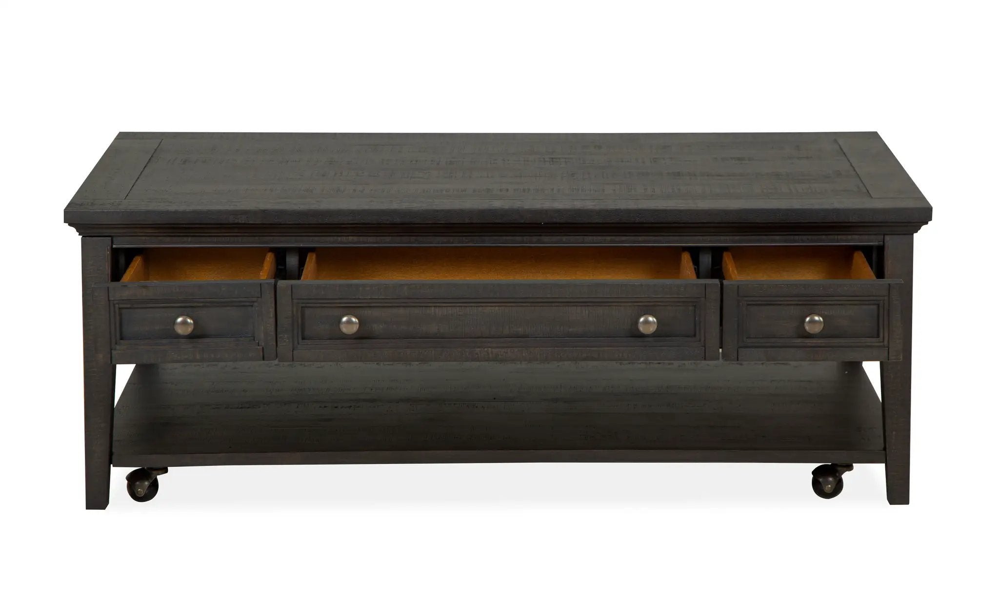 Westley Falls - Rectangular Cocktail Table With Casters - Graphite by Unique Piece Furniture
