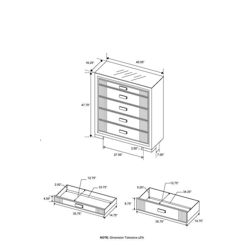 Isaiah - Upholstered Chest With LED Lighting by Unique Piece Furniture