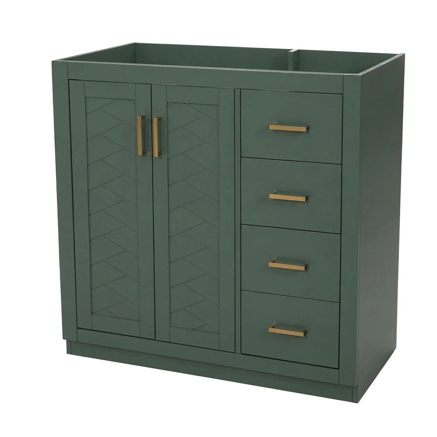 Retro Style Bathroom Vanity, 3 Drawers & Soft Closing Doors by HouseOfZazla