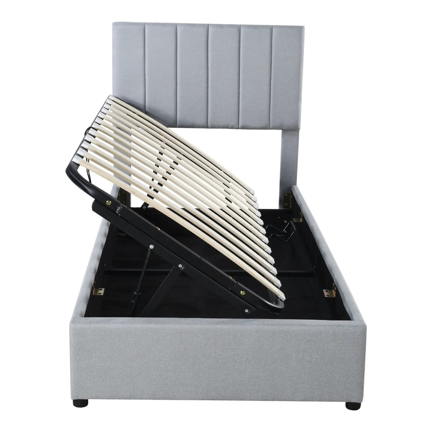 Upholstered Platform Bed With A Hydraulic Storage System by Unique Piece Furniture