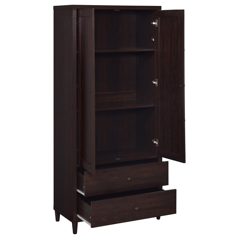 Nestor - 2 Drawer Tall Accent Cabinet With 2 Doors - Rustic by HouseOfZazla