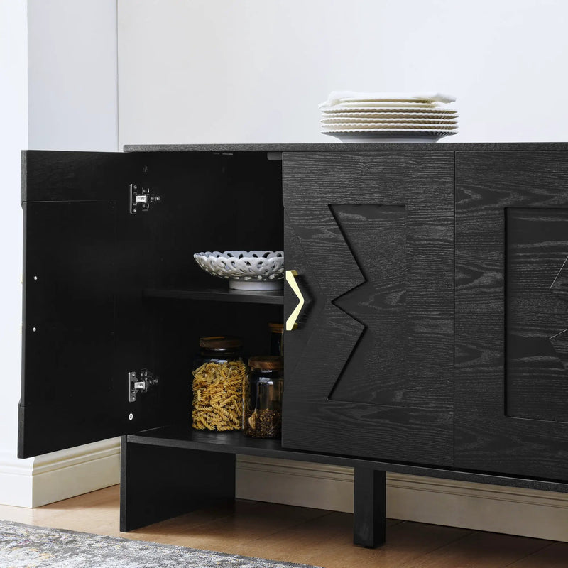 60" Mid Century Modern Sideboard Buffet Cabinet with Storage by HouseOfZazla