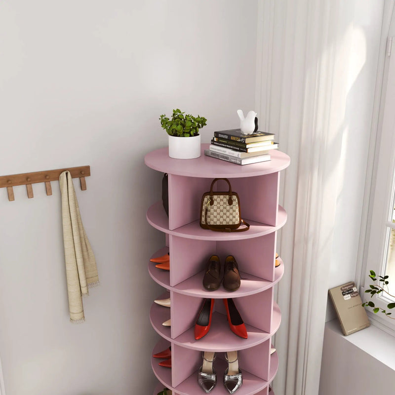 360 Rotating Shoe Cabinet 6 Layers by Unique Piece Furniture