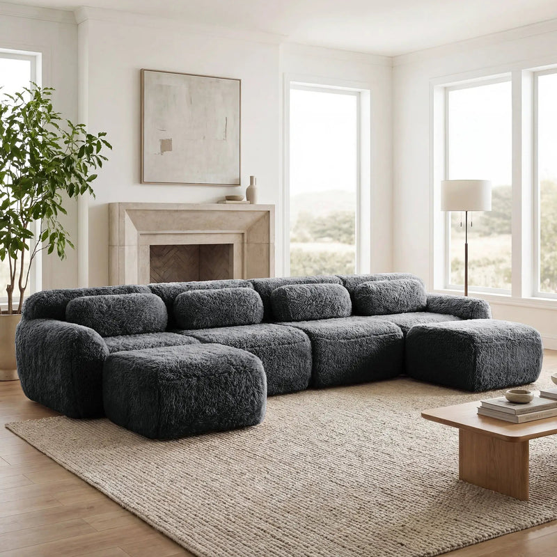 U-Shaped Boneless Sofa by HouseOfZazla