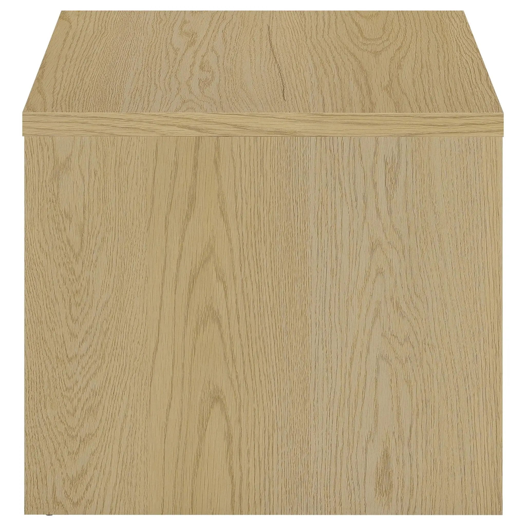 Canoga Engineered Wood Accent Side End Table Light Oak by Unique Piece Furniture