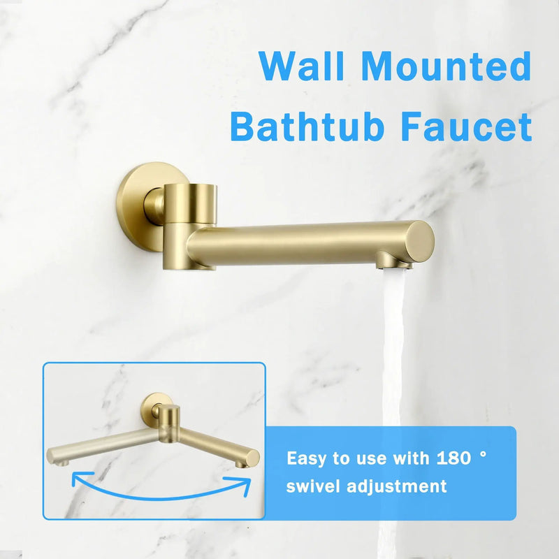 10" Shower System Set With Control Valve And Overhead Shower by HouseOfZazla