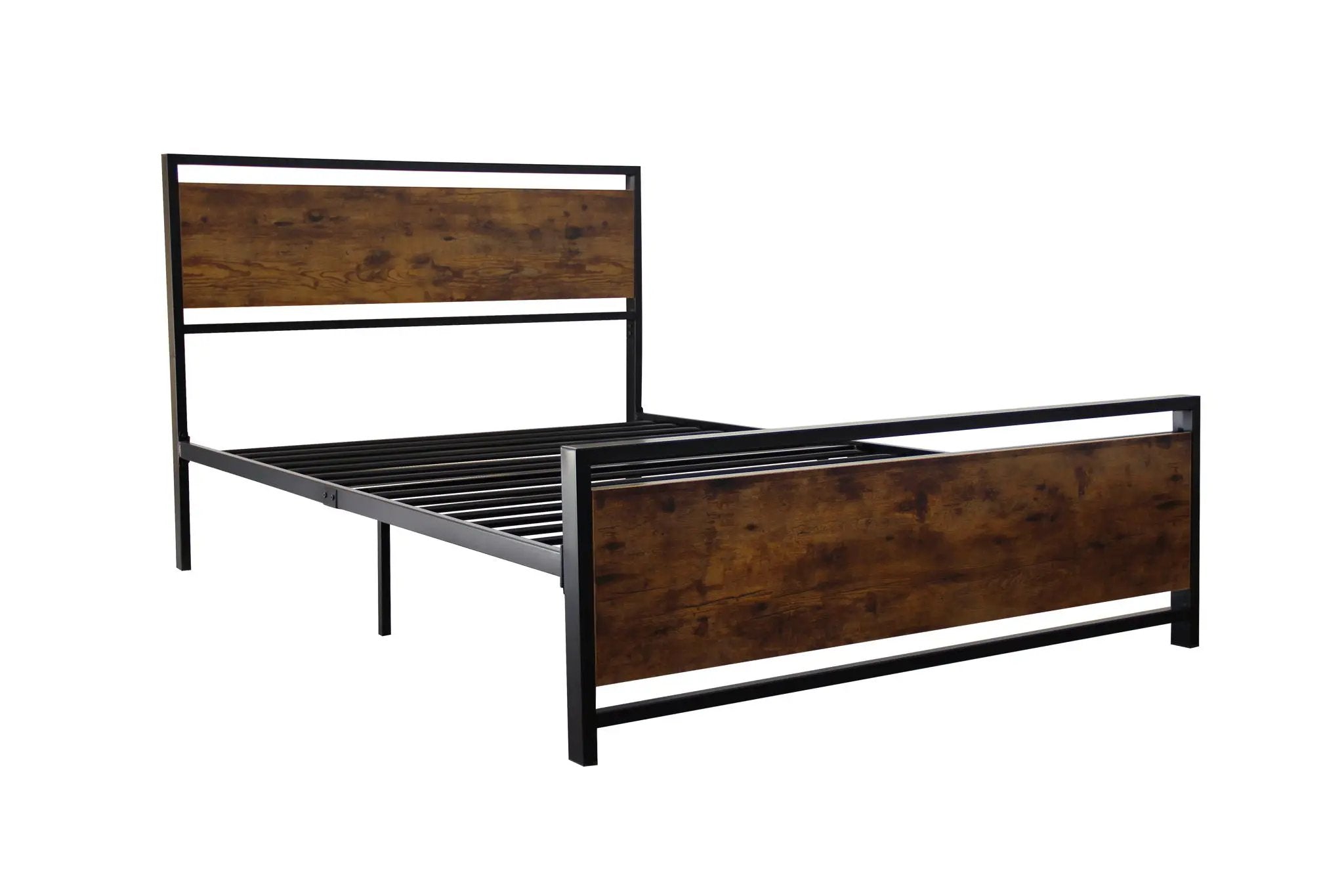 Twin Size Metal Bed Frame, Modern Style and Comfort - Black by HouseOfZazla