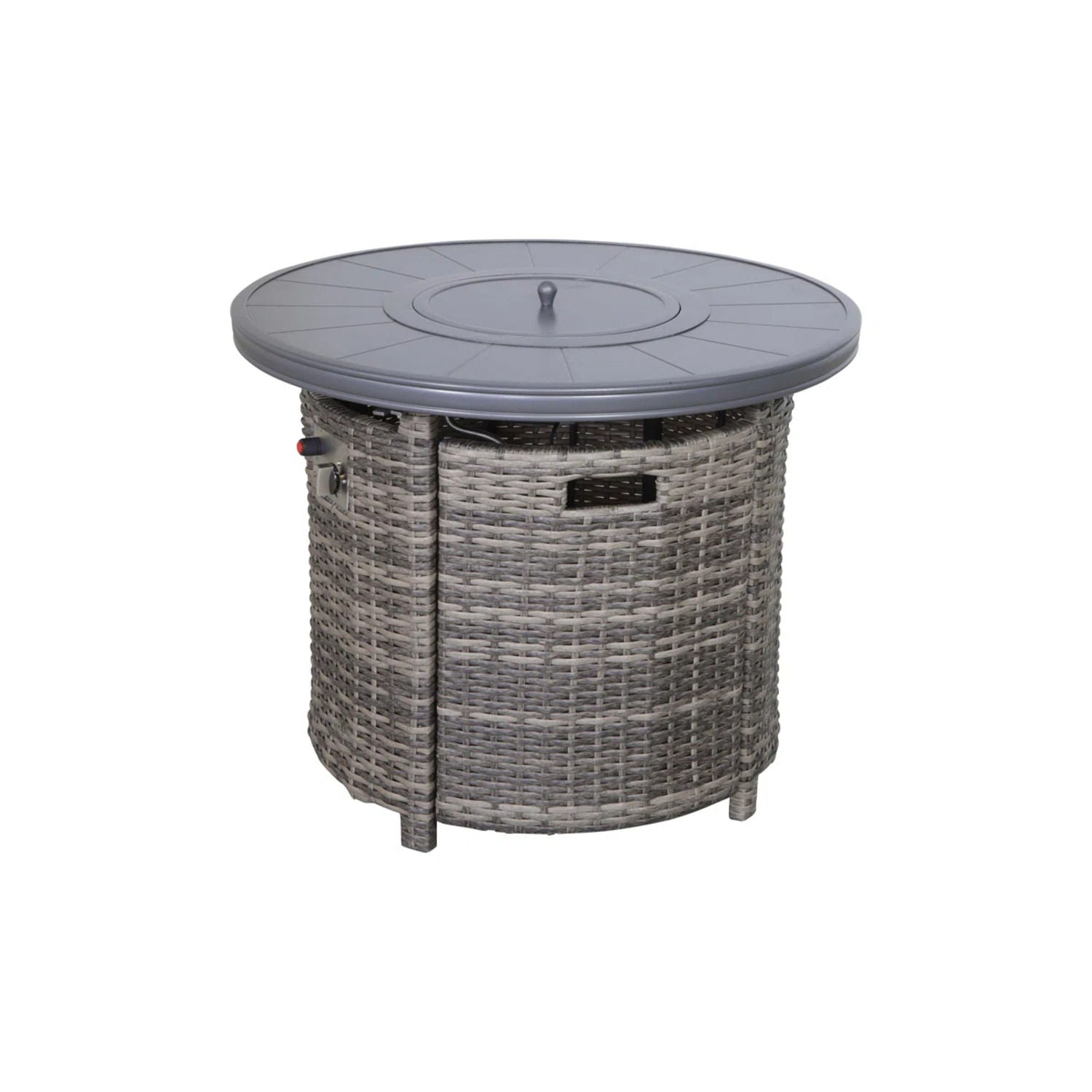 Wicker Outdoor Lounge Set With Cushions And Fire Pit by HouseOfZazla
