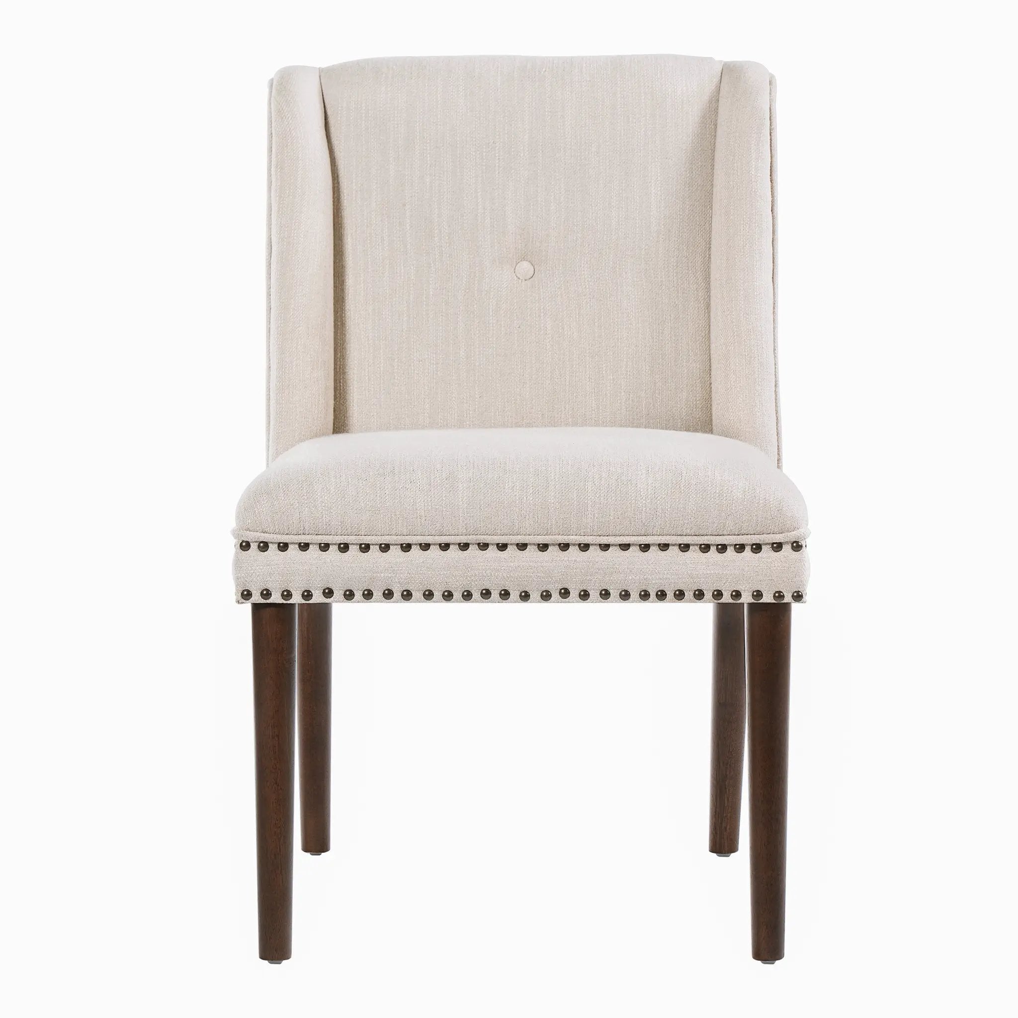 Light Luxury Rivet Upholstered Dining Chair Set of 2 by HouseOfZazla