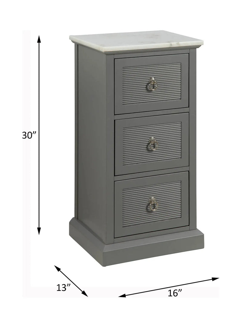 Swart - Cabinet - Marble Top & Gray by Unique Piece Furniture