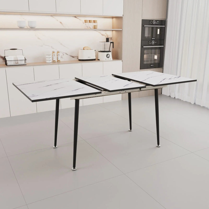 Modern Extendable Dining Table And Chair Set For 2 - 6 People by Unique Piece Furniture