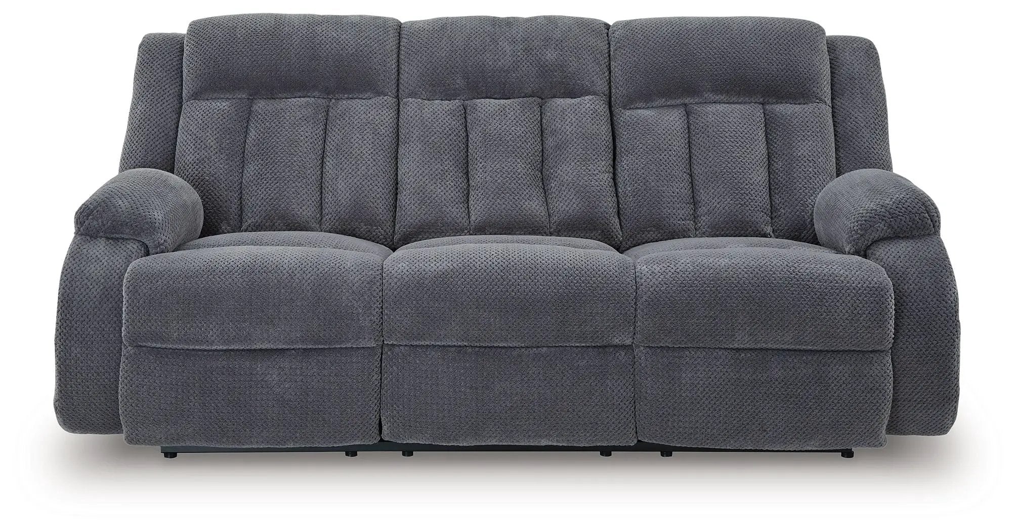 Observation - Reclining Power Sofa With Drop Down Table - Steel by Unique Piece Furniture