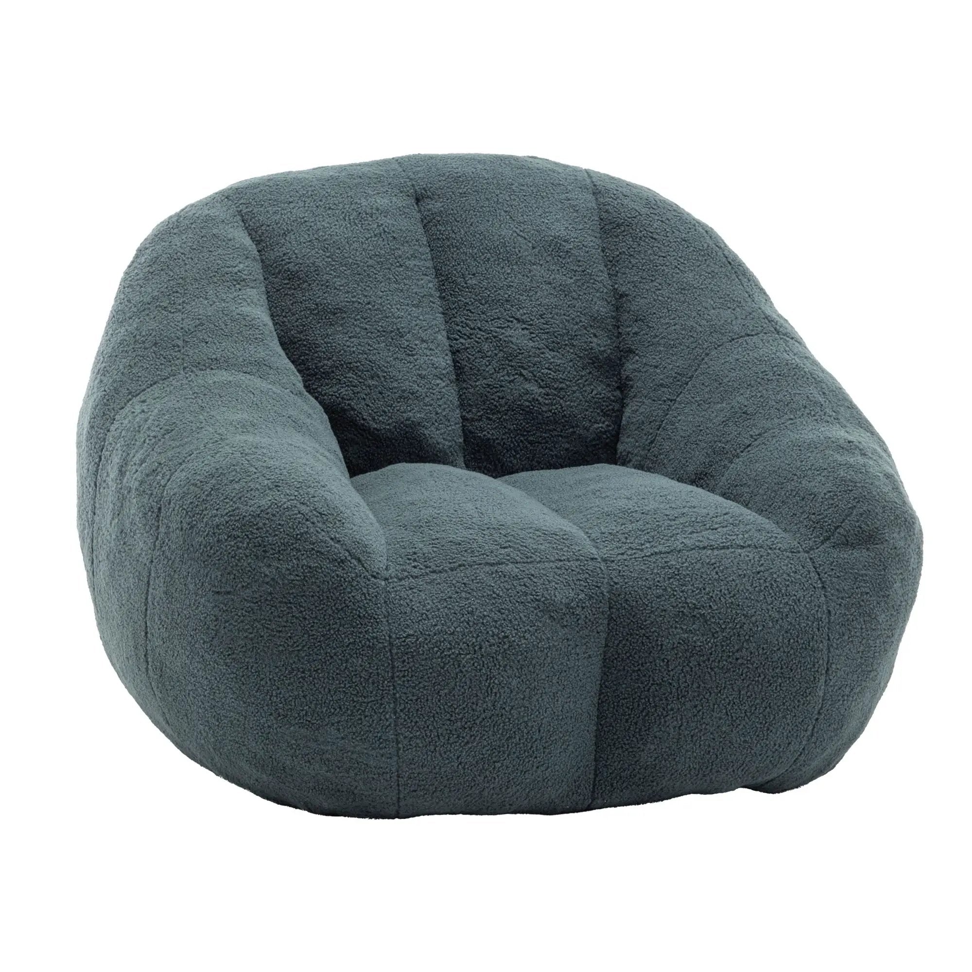 Comfy Bean Bag Chair With Memory Foam Filler, Tufted Soft by Unique Piece Furniture