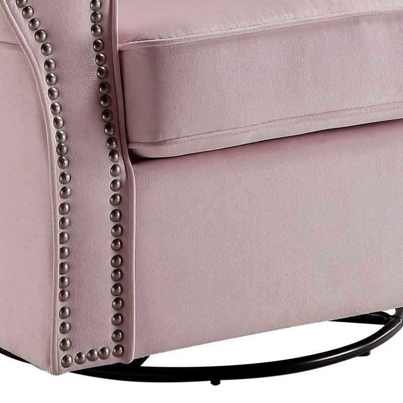 Tamaki - Glider Chair With Swivel - Pink by HouseOfZazla