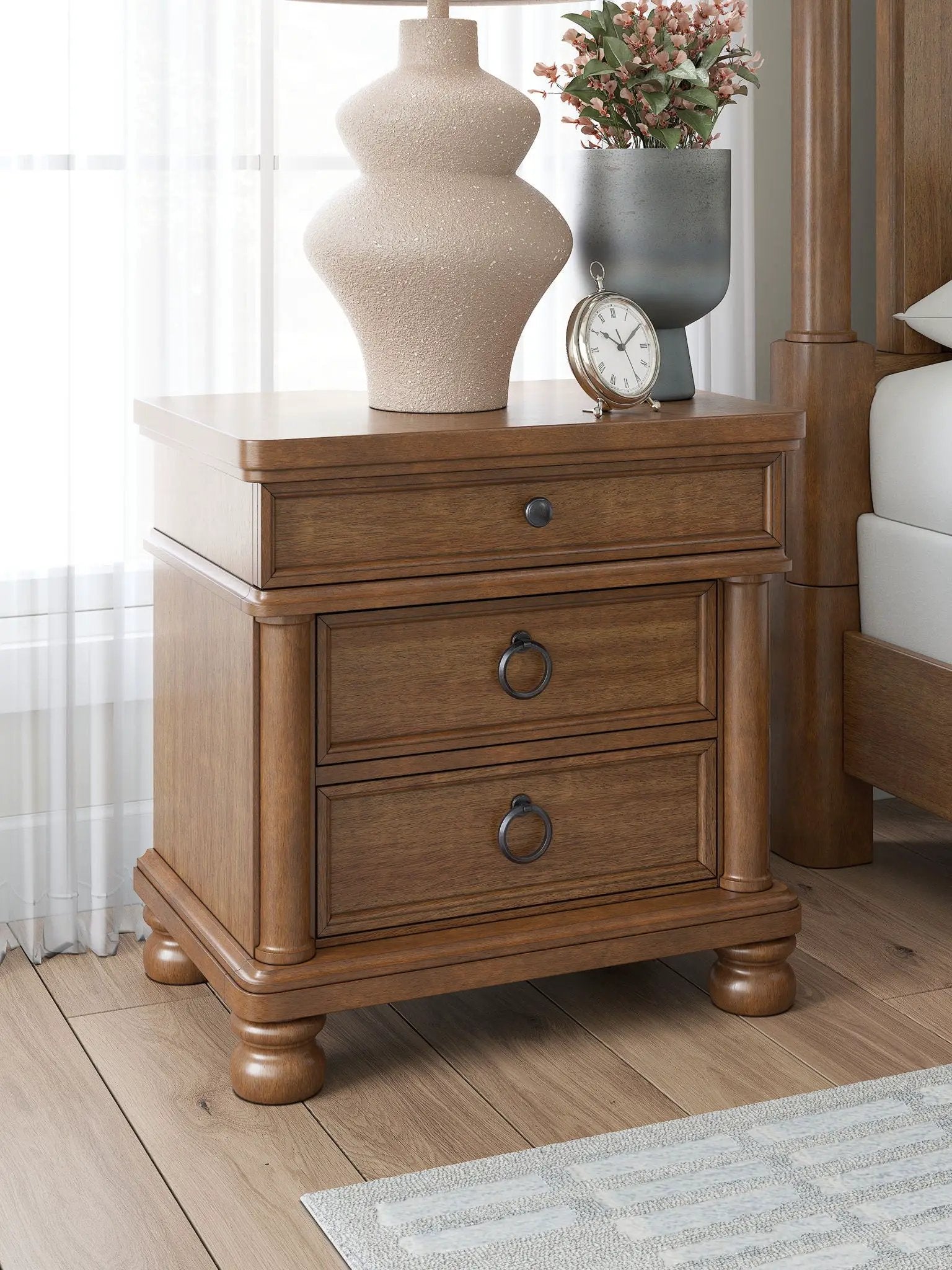 Rowlenstown - Three Drawer Night Stand by Unique Piece Furniture