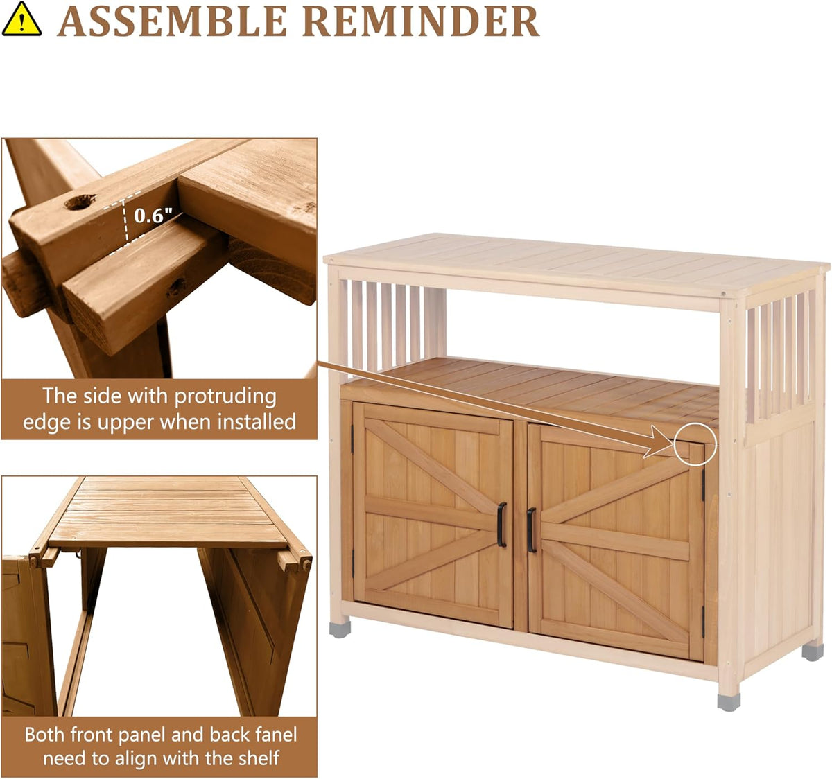 Wooden Patio Bar Table Set with Storage by HouseOfZazla