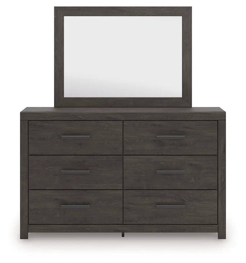 Prendonea - Dresser and Mirror - Charcoal by Unique Piece Furniture