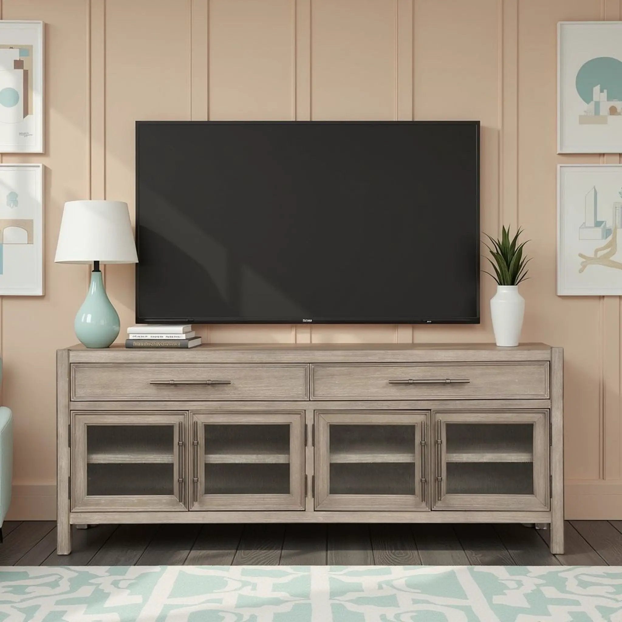 Cypress Lane - TV Stand Console - White Oak by HouseOfZazla