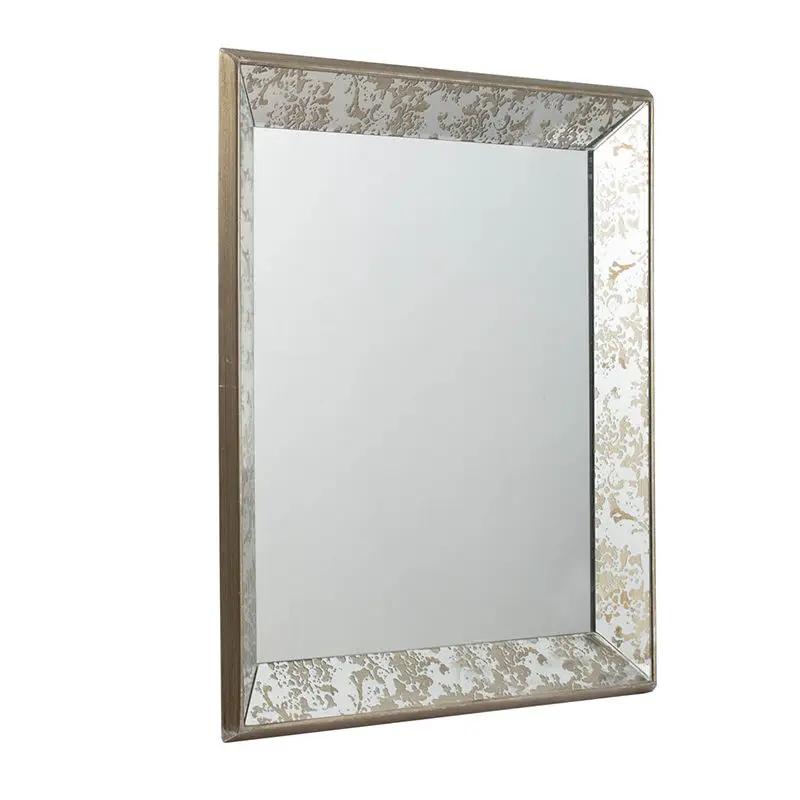 Antique Rectangle Mirror with Floral Accents by HouseOfZazla
