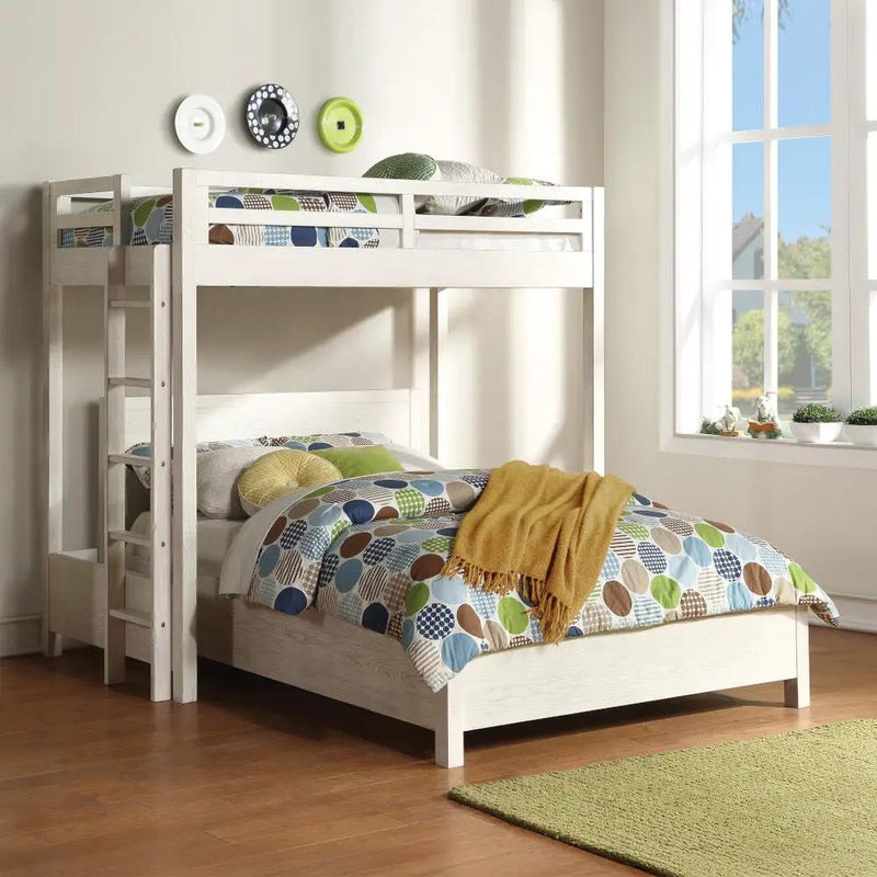 Celerina - Twin Loft Bed - Weathered White by Unique Piece Furniture