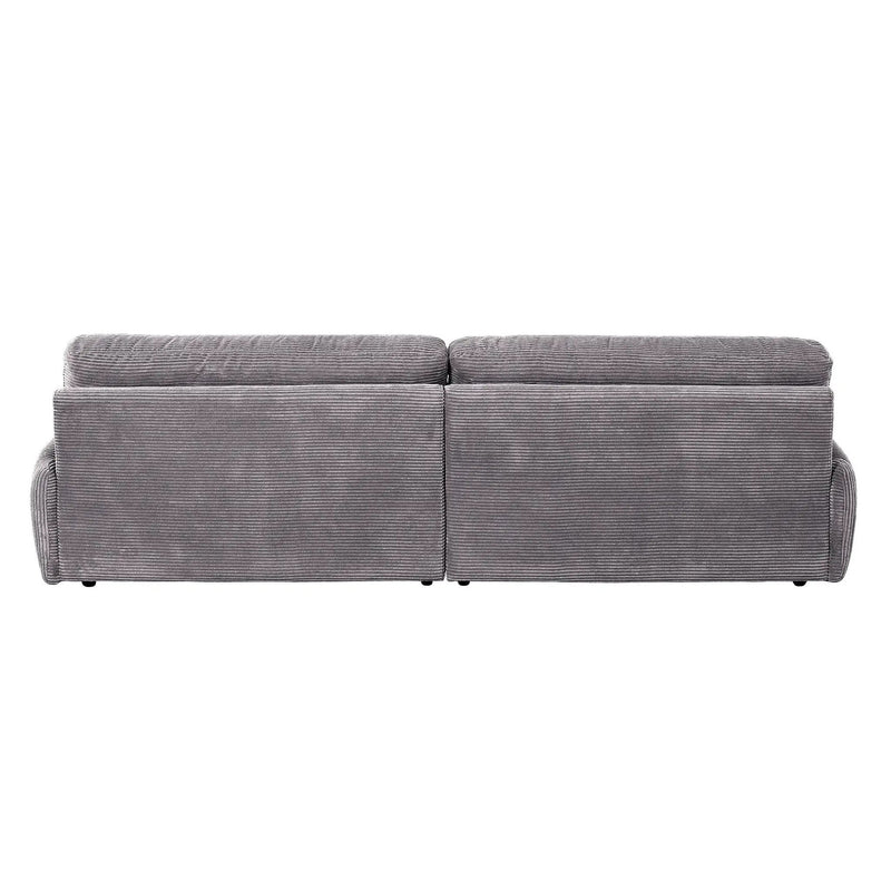 Cadenza - Corduroy Loveseat - Gray by Unique Piece Furniture
