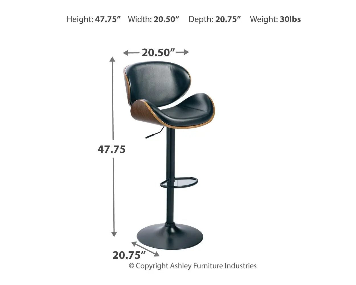 Bellatier - Adjustable Height Barstool by Unique Piece Furniture