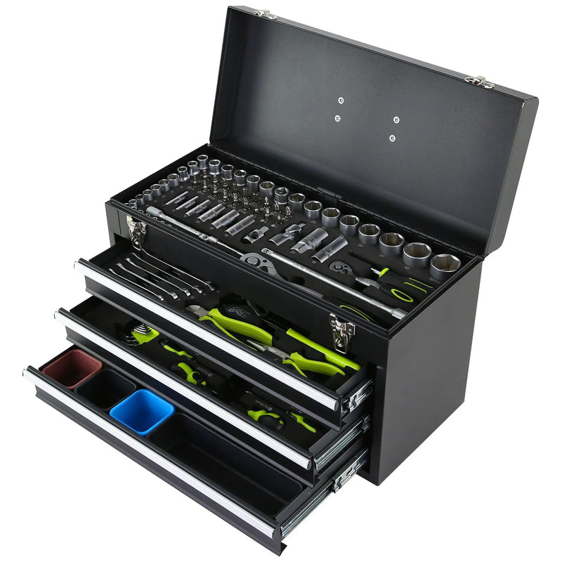 465-Piece Mechanics Tool Set with 3-Drawer Heavy Duty Metal Box Repair Tool Kit by HouseOfZazla