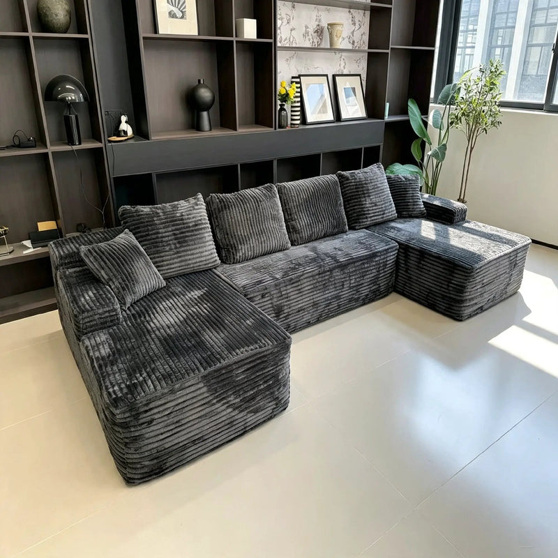 131" U-Shape Cloud Sectional Couch by HouseOfZazla