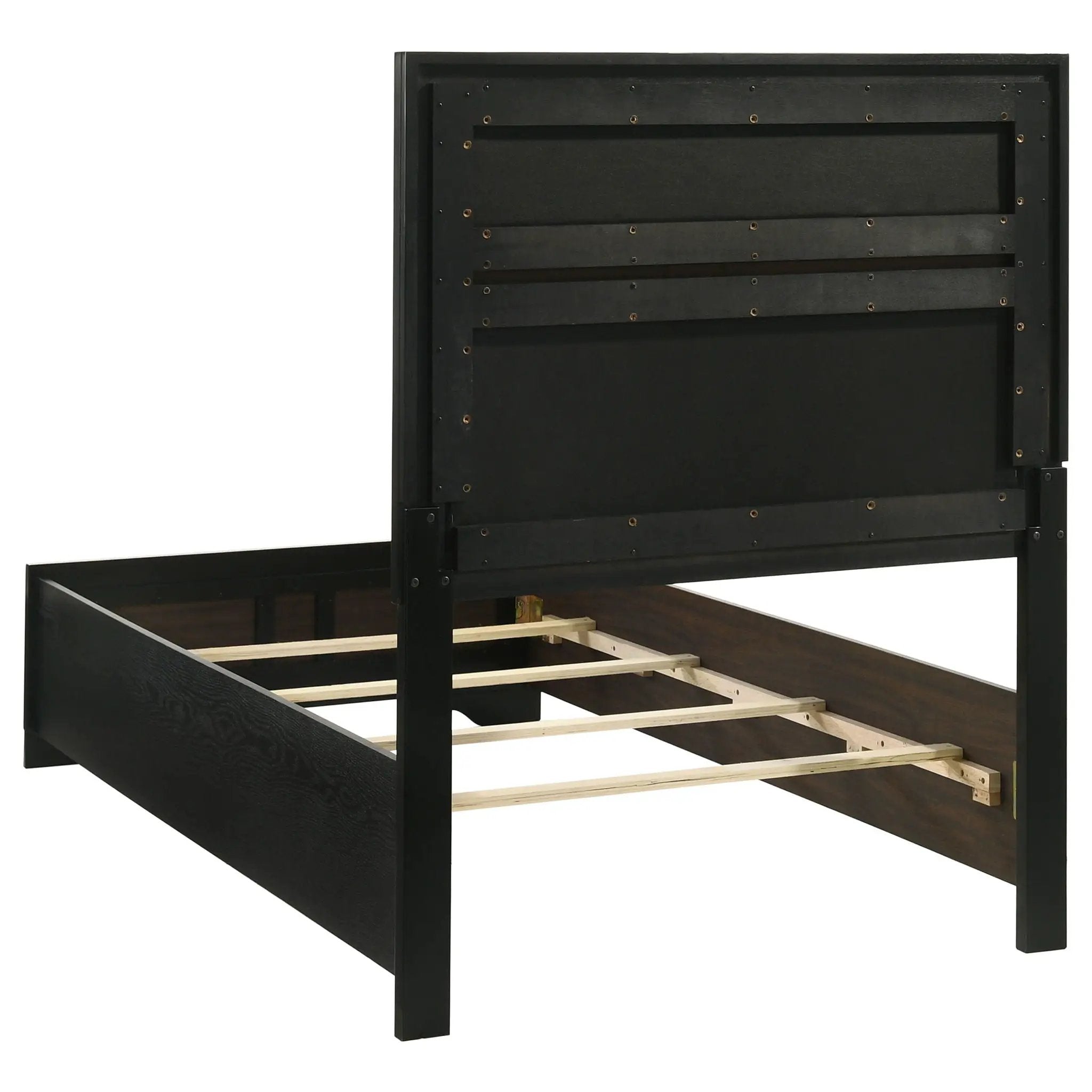 Miranda 54-inch Upholstered Twin Panel Bed Black by Unique Piece Furniture