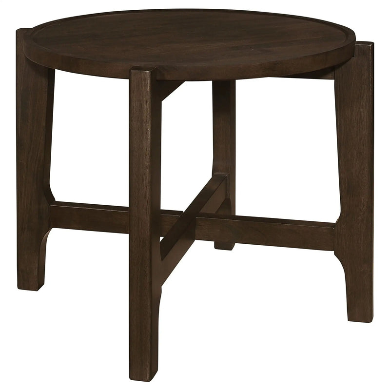 Cota 2-piece Solid Wood Coffee and End Table Set Dark Brown by Unique Piece Furniture