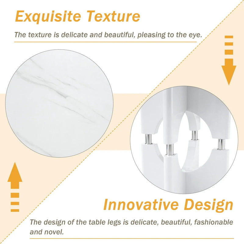 Modern Dining Table With Sleek Hollow-Out Frame And Accents by Unique Piece Furniture