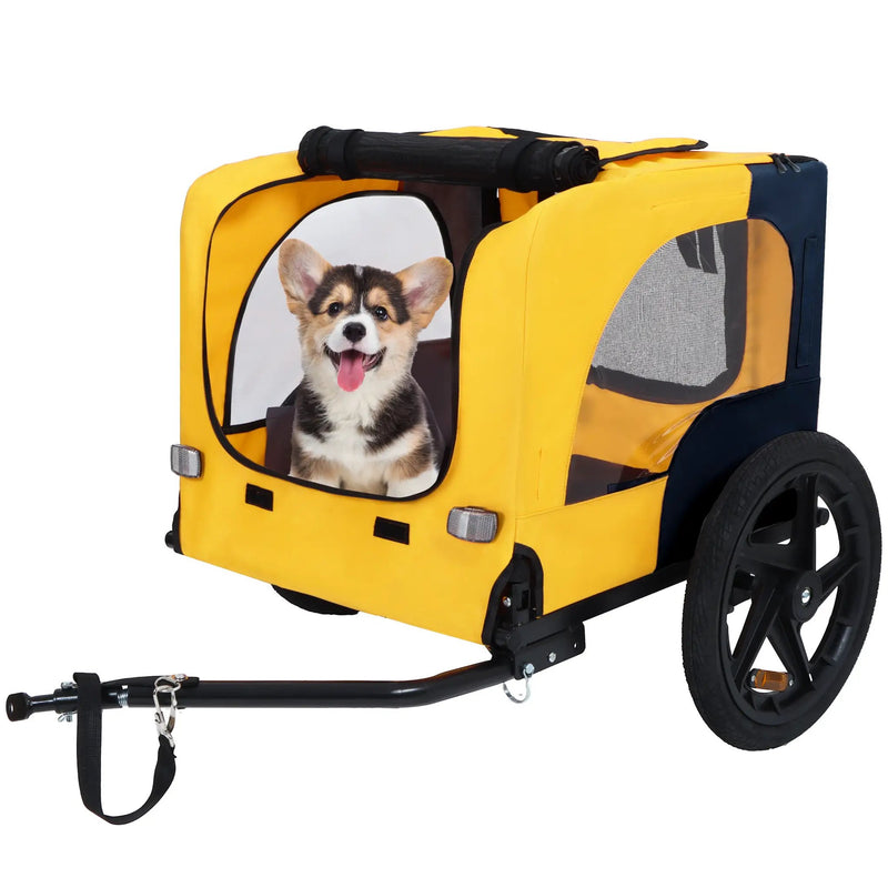 Pet Bike Trailer Dog Cart for Medium Dogs up to 66 lbs by HouseOfZazla