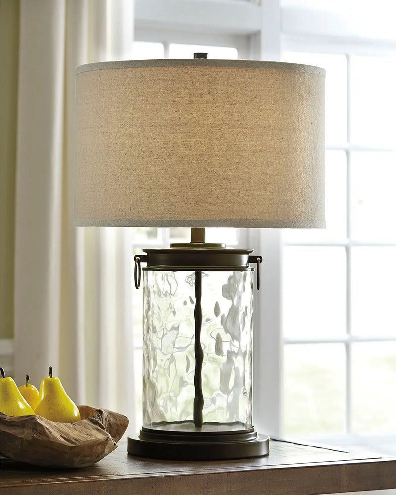 Tailynn - Glass Table Lamp - Clear / Bronze Finish by Unique Piece Furniture