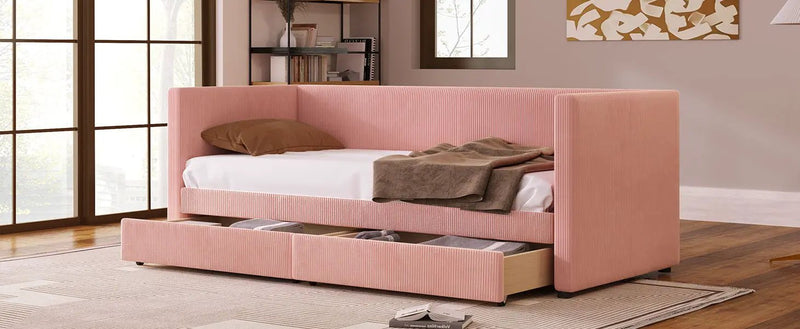 Daybed With Two Drawers And Wood Slat by HouseOfZazla