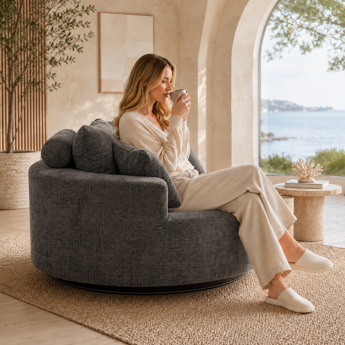 55-Inch Extra-Large Cloud-Shaped Sofa Chair by HouseOfZazla