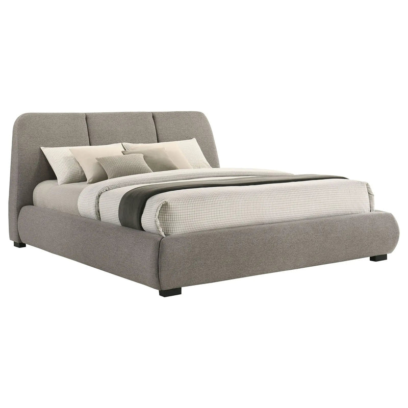 Mokena 46-inch Upholstered California King Platform Bed Taupe by Unique Piece Furniture