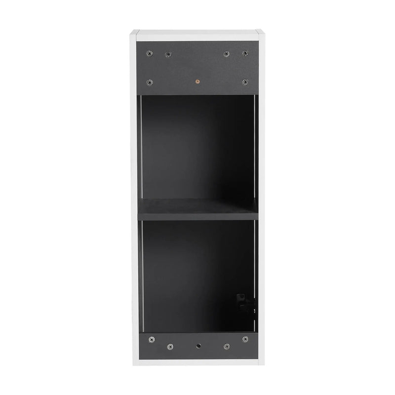 Wall Mounted Bathroom Vanity With Resin Sink And 2 Side Cabinet, 3 Soft Close Drawer - Brown Ebony by HouseOfZazla